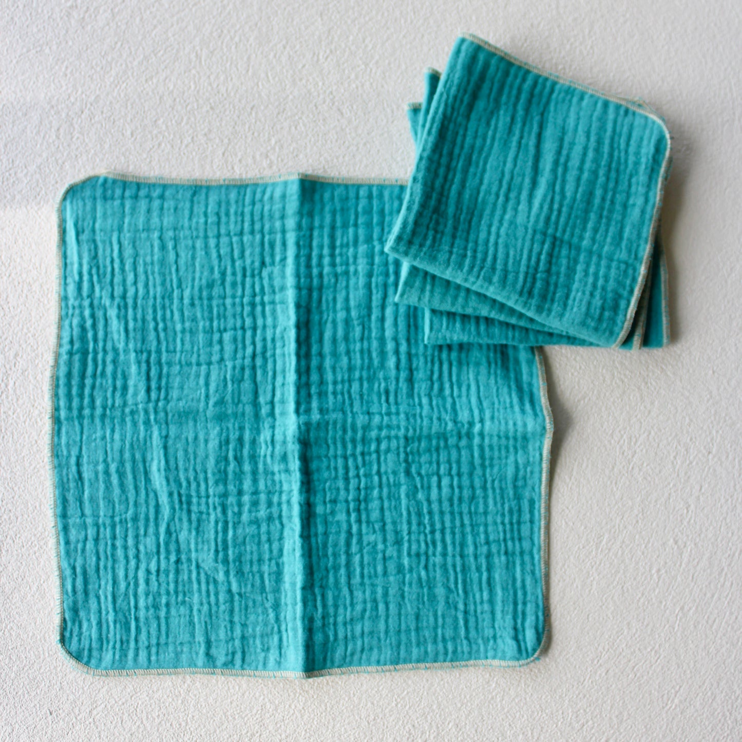 Blue Cotton Cocktail Napkins - set of 4