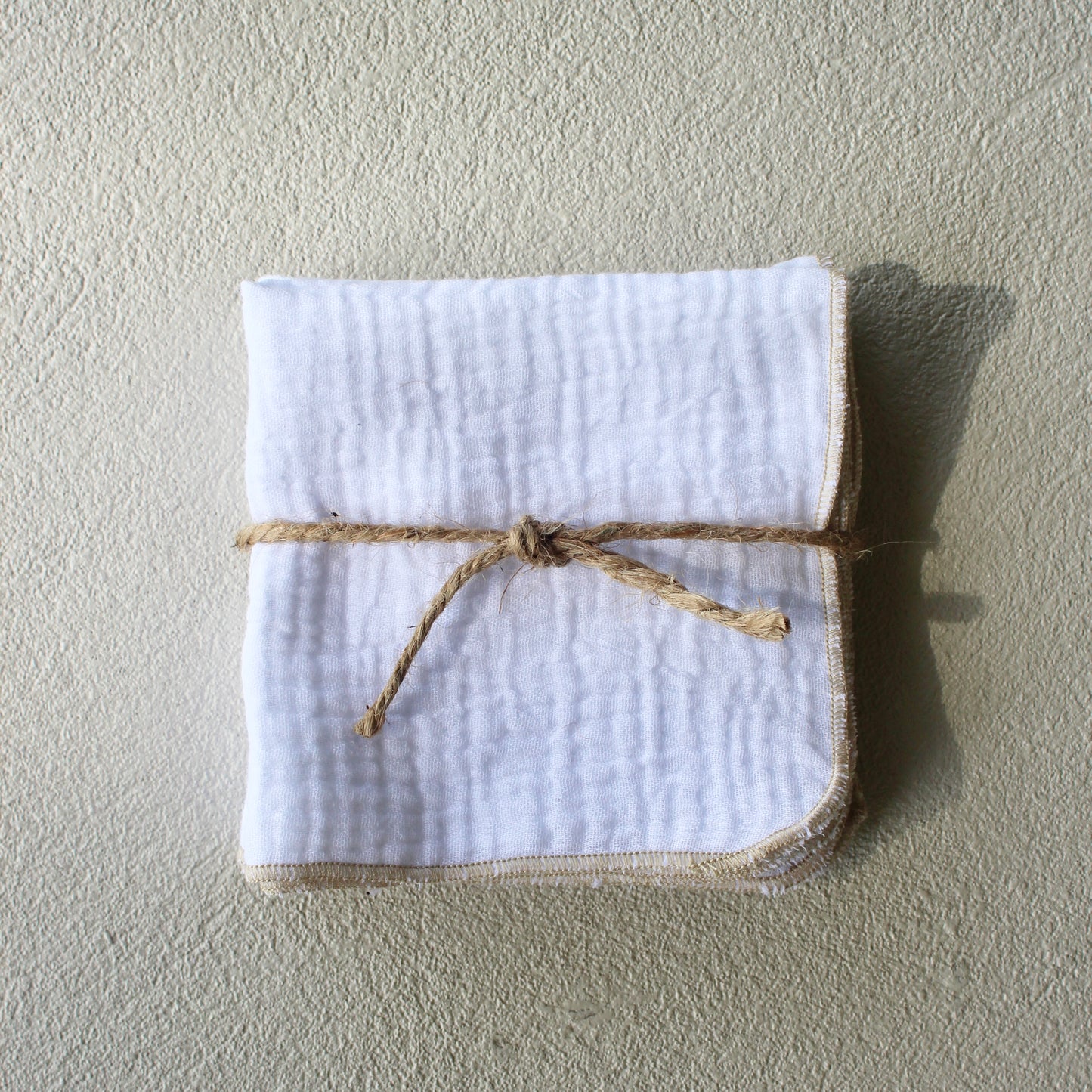 White Cotton Cocktail Napkins - set of 4