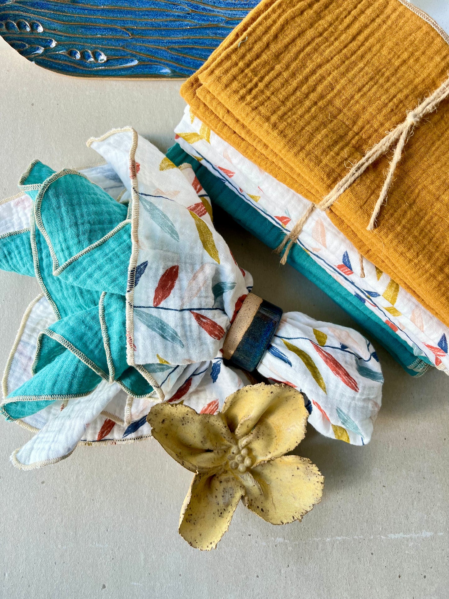 Floral Cotton Napkins - set of 4