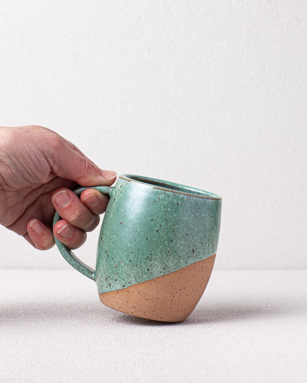 Angle Dipped Mug in Turquoise