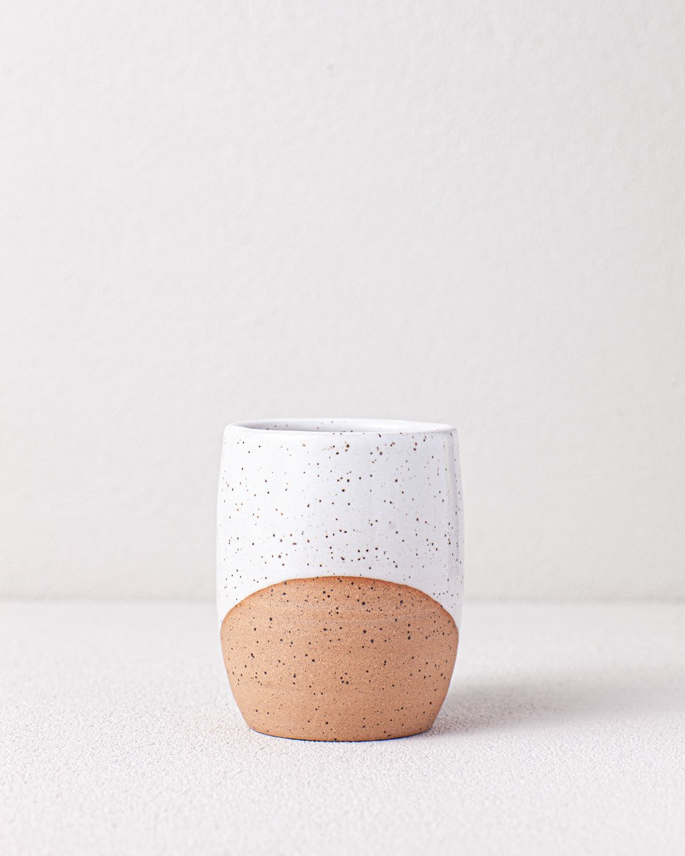 Angle Dipped Mug in White