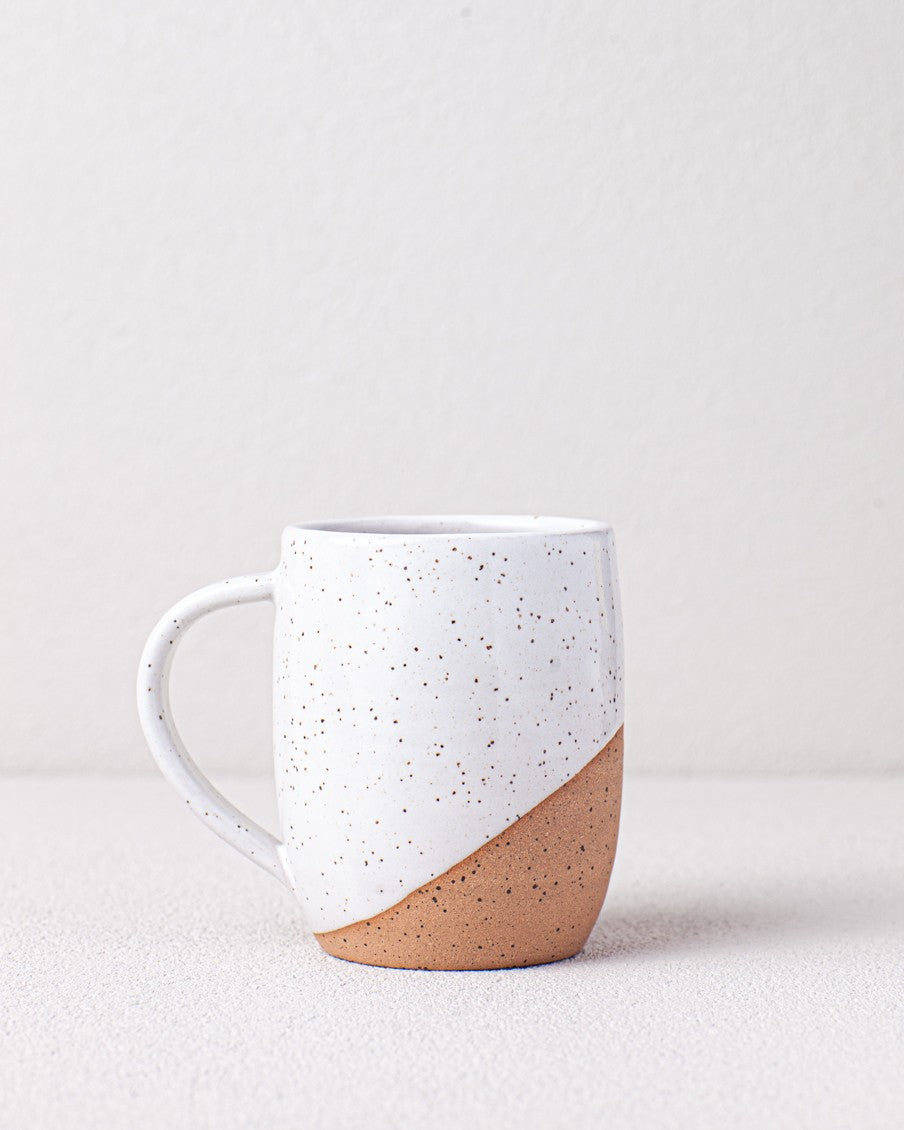 Angle Dipped Mug in White