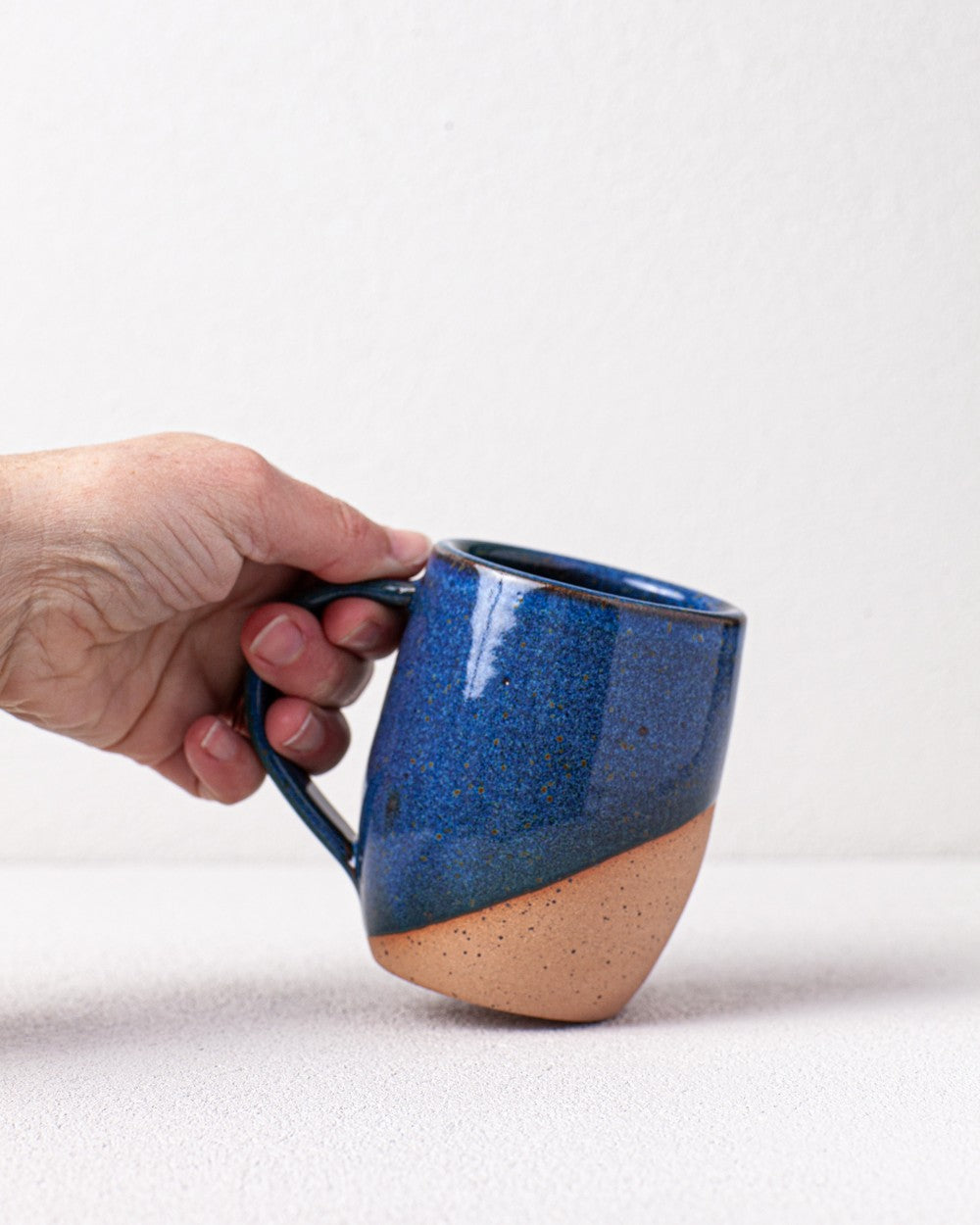 Angle Dipped Mug in Blue