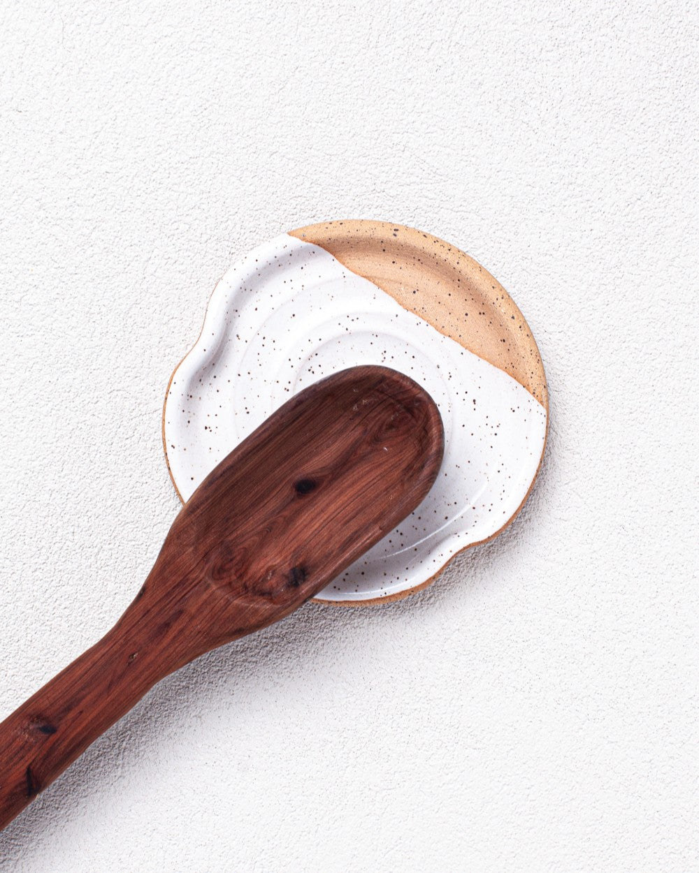 Speckled White Spoon Rest
