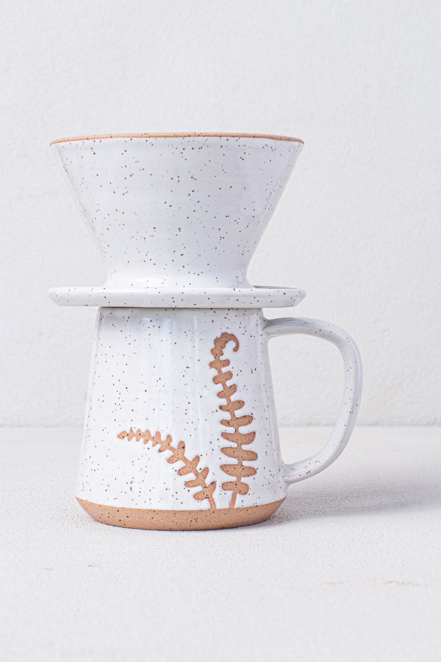 Fiddlehead Fern Mug in White