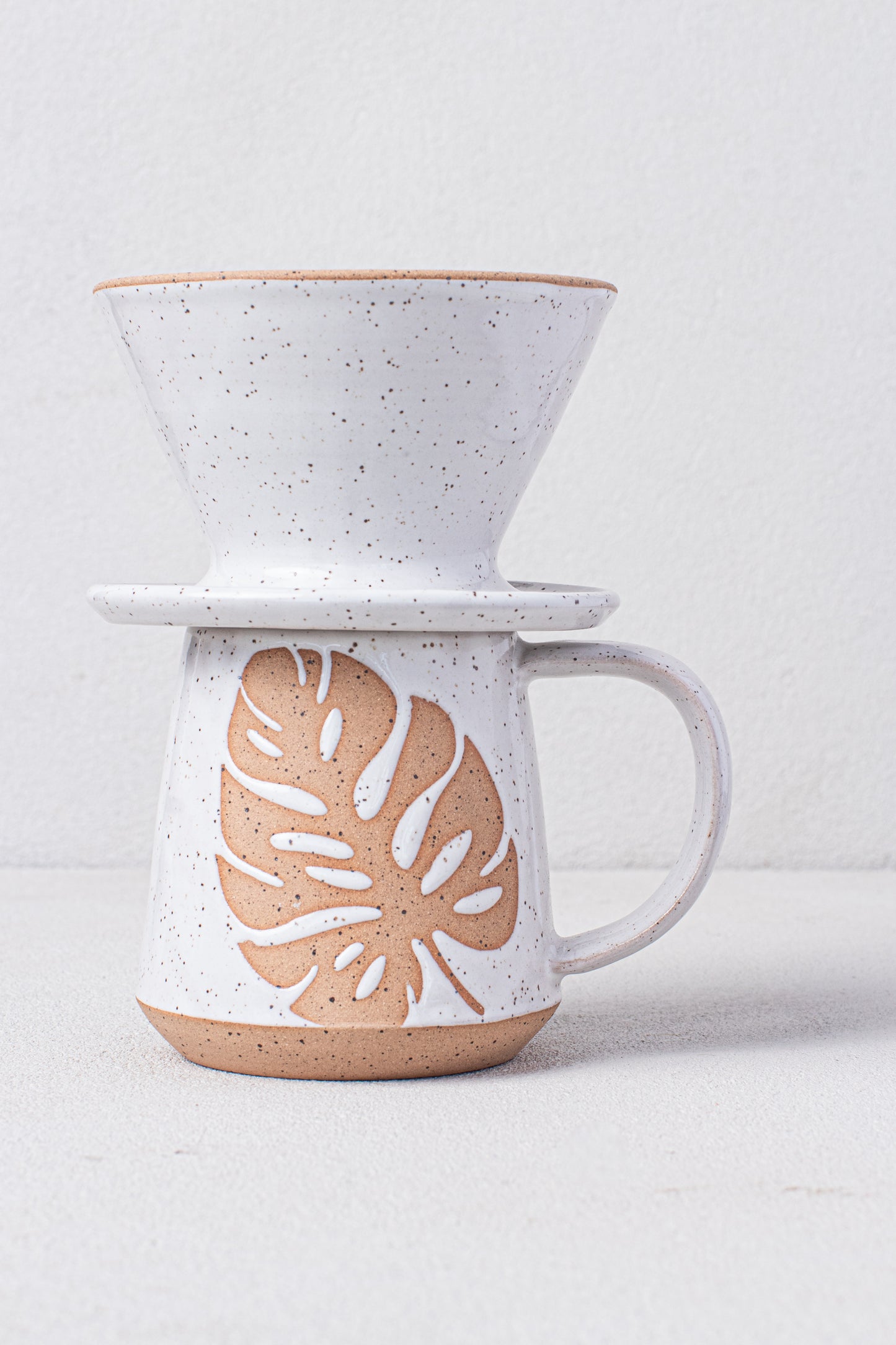 Monstera Leaf Mug in White