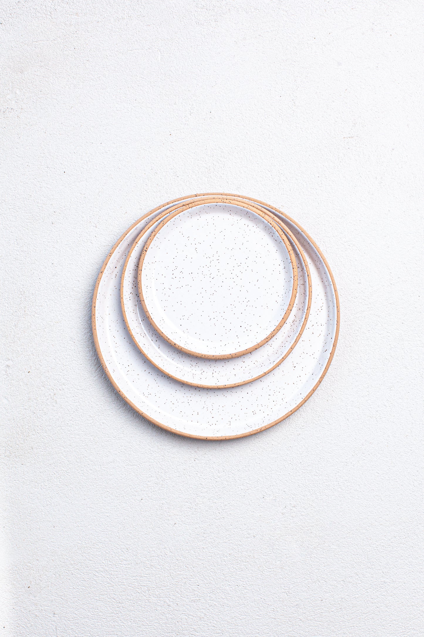 Speckled White 10" Dinner Plate