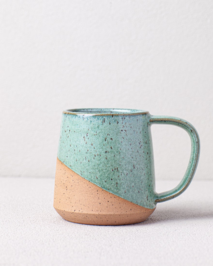 Angle Dipped Mug in Turquoise