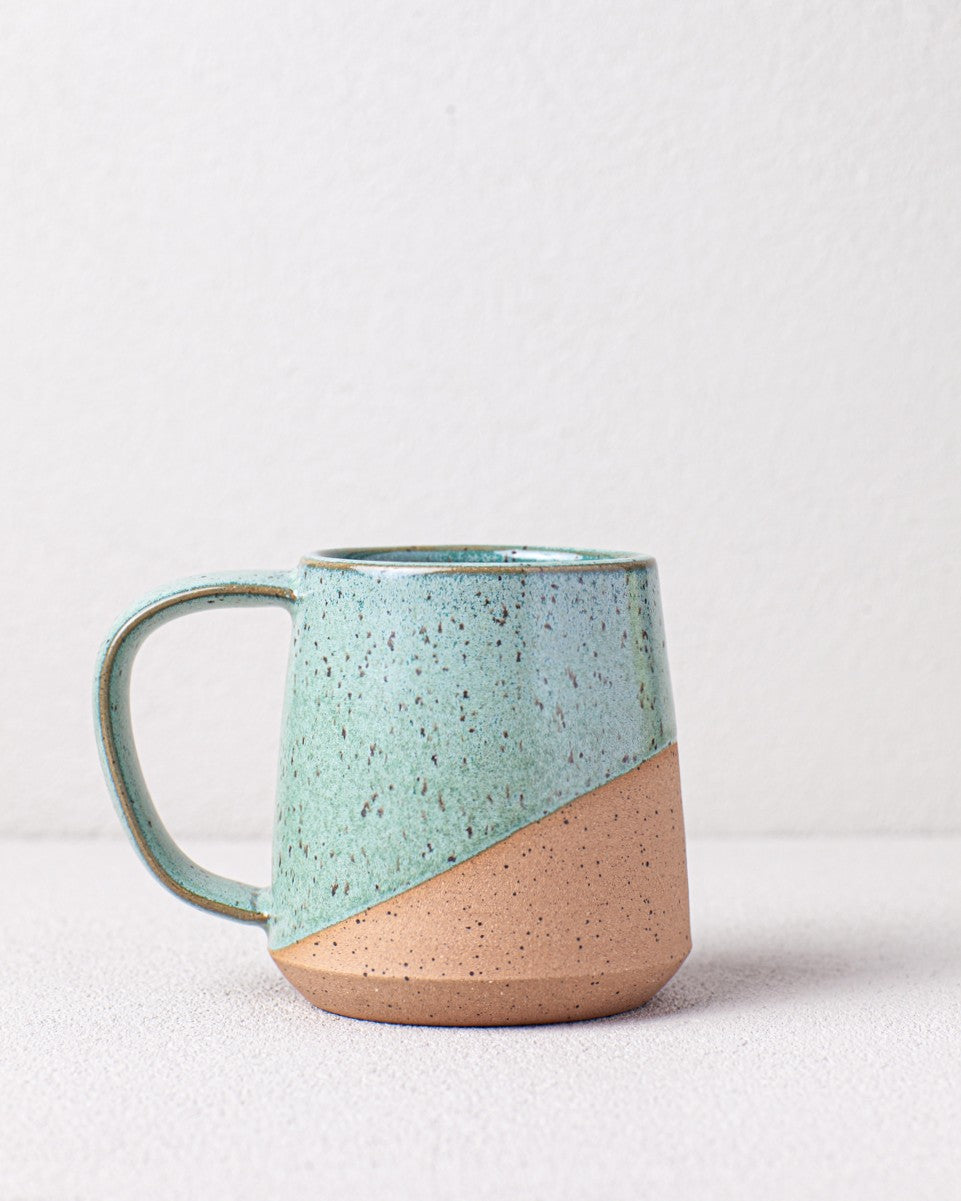 Angle Dipped Mug in Turquoise