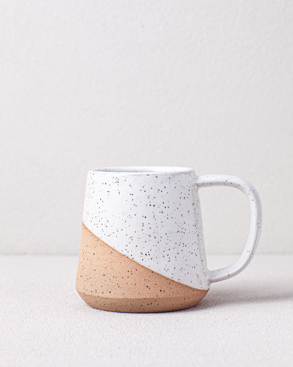 Angle Dipped Mug in White