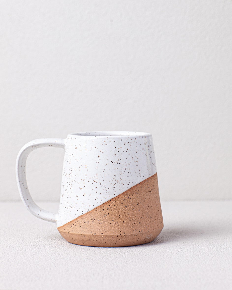 Angle Dipped Mug in White