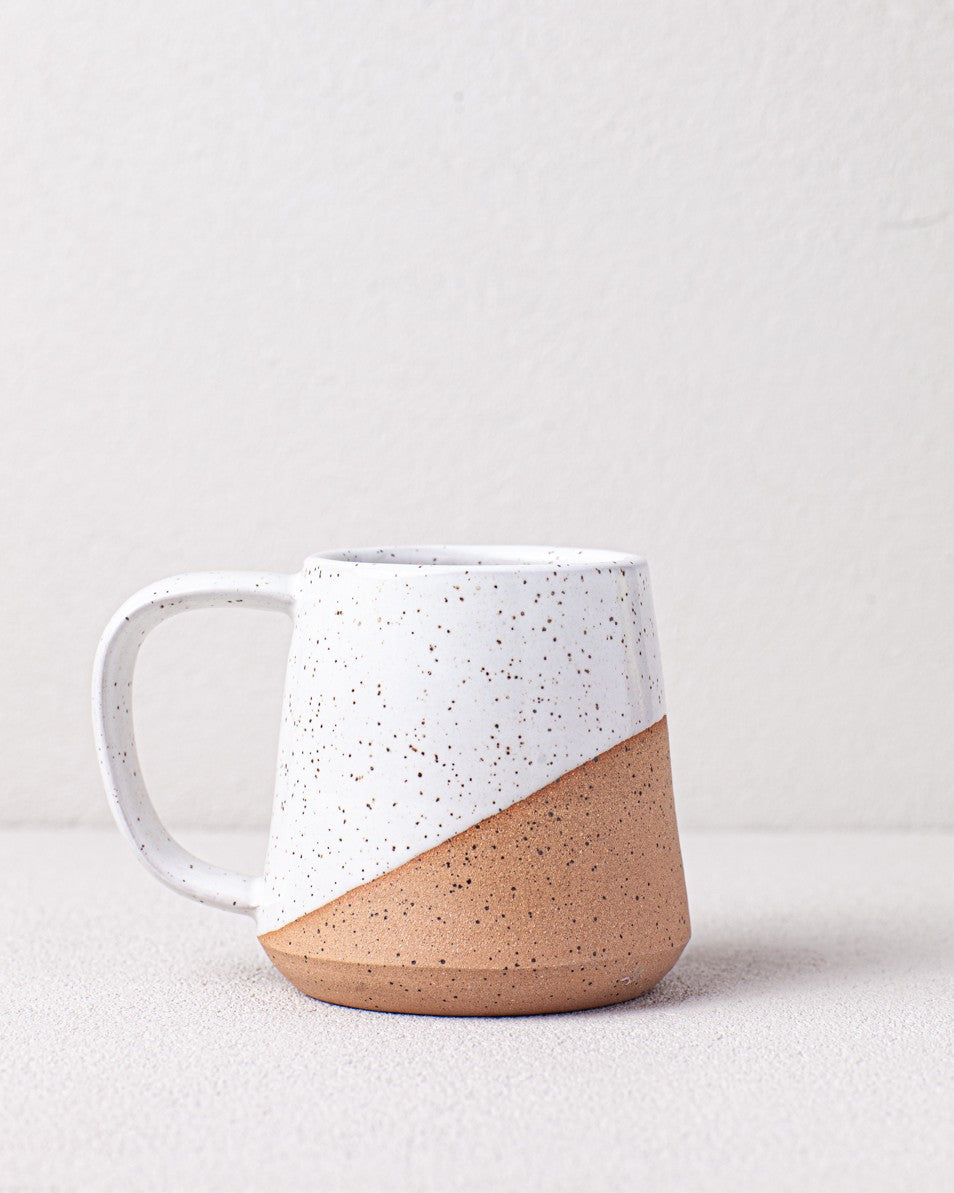Angle Dipped Mug in White