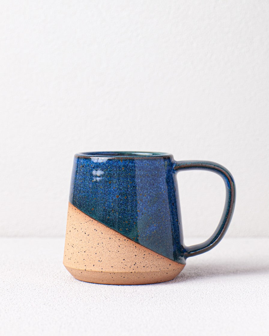 Angle Dipped Mug in Blue