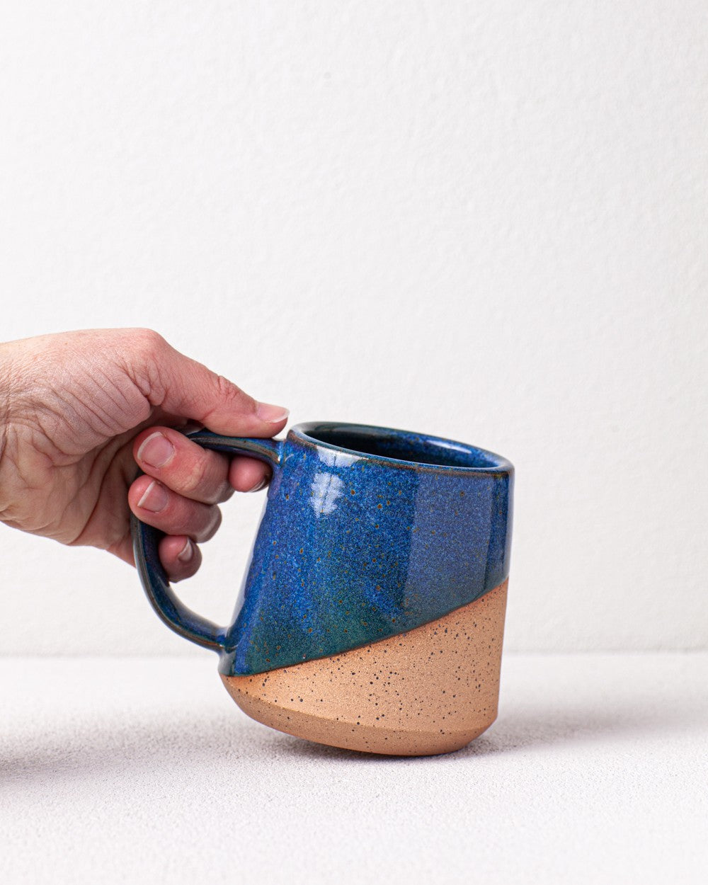 Angle Dipped Mug in Blue