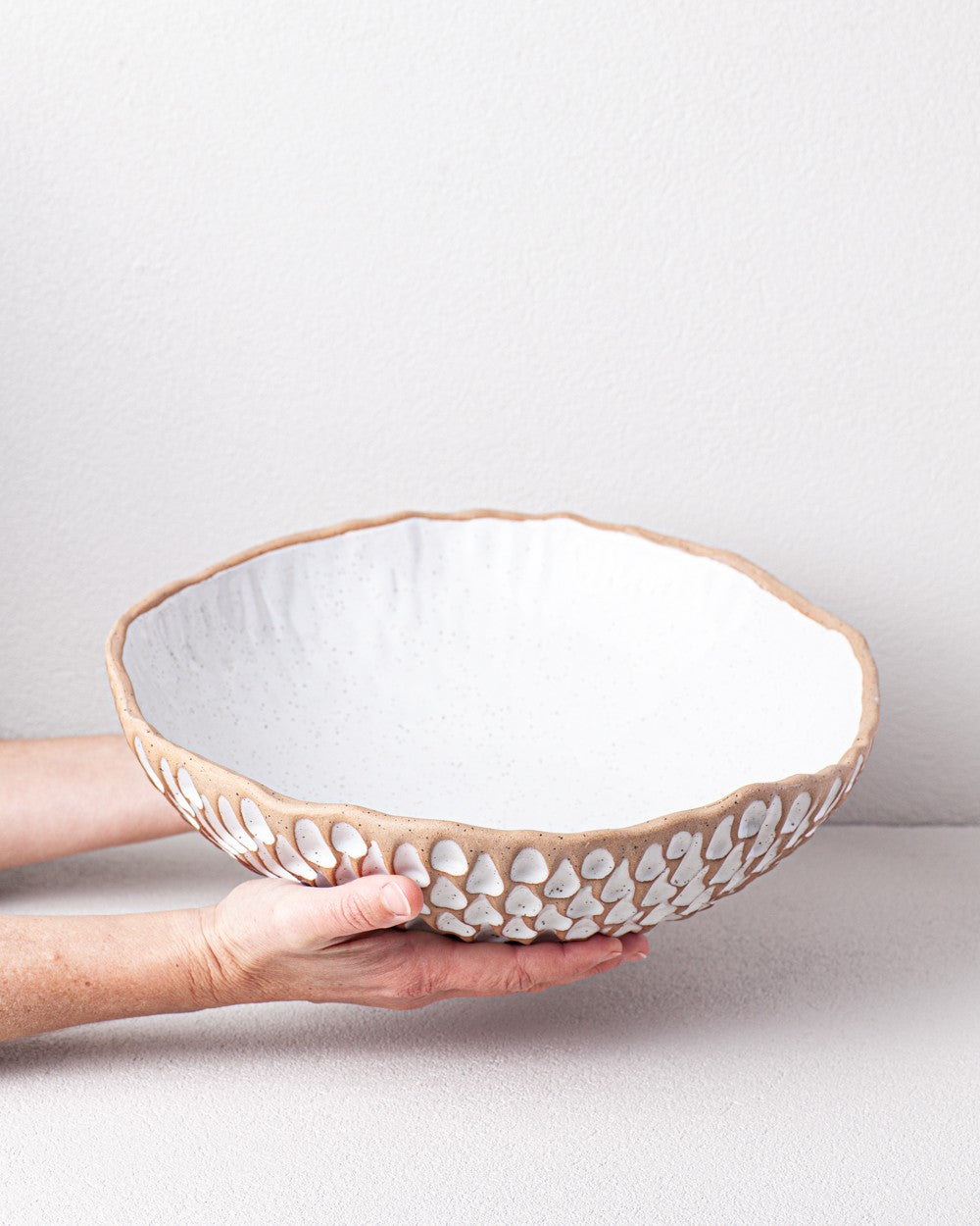 Large Decorative Bowl in White