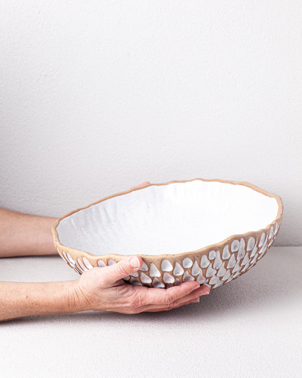 Large Decorative Bowl in White