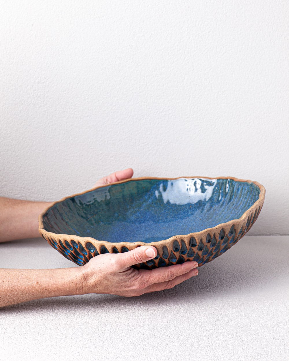 Large Decorative Bowl in Blue