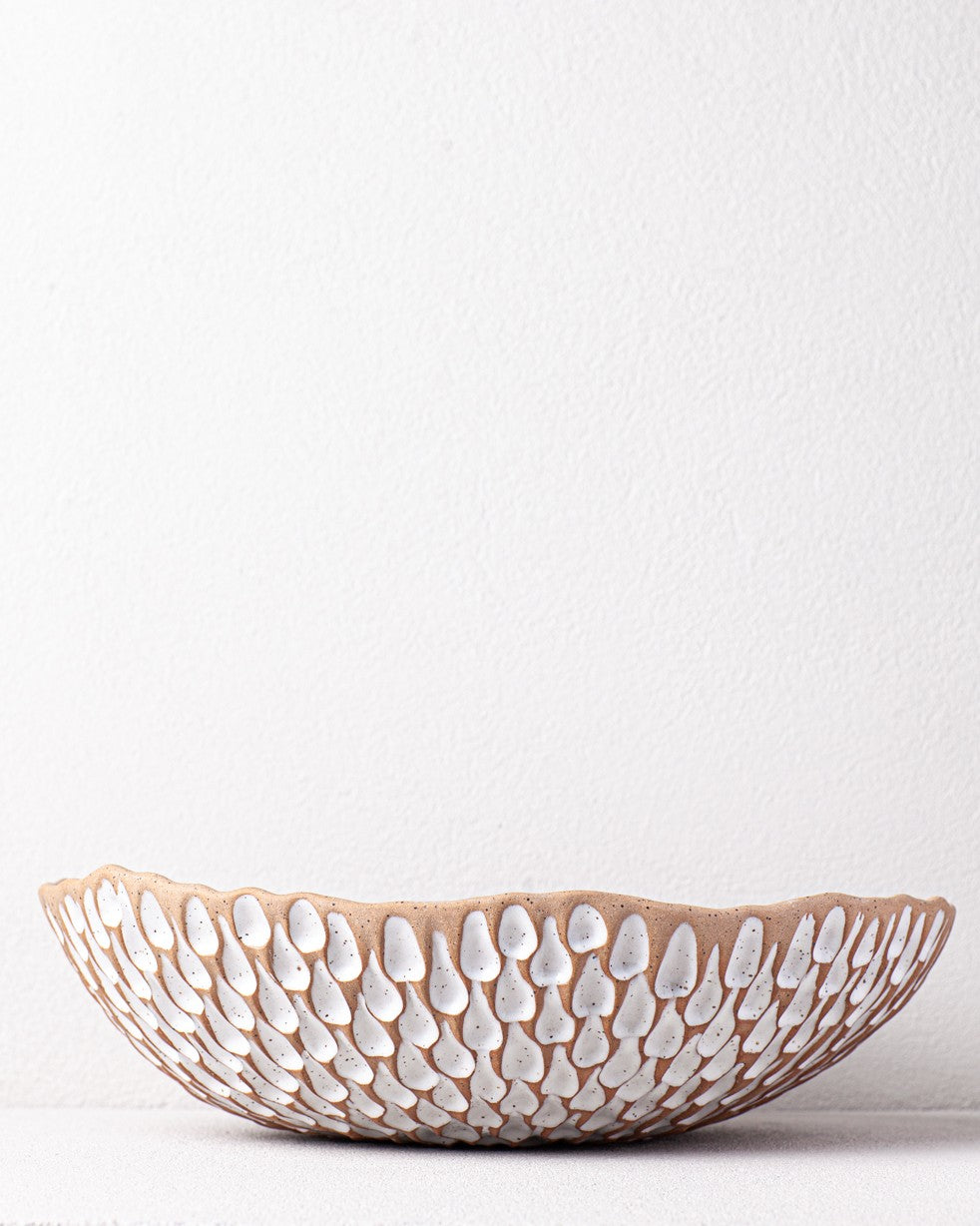 Large Decorative Bowl in White