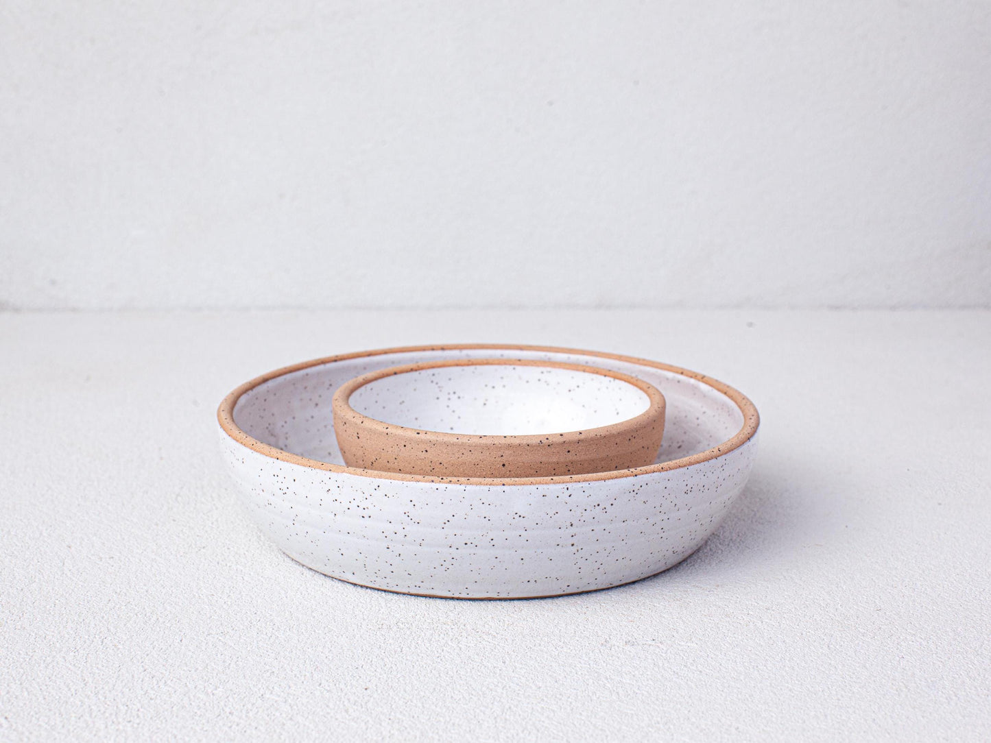 Speckled White 8" Dinner Bowl