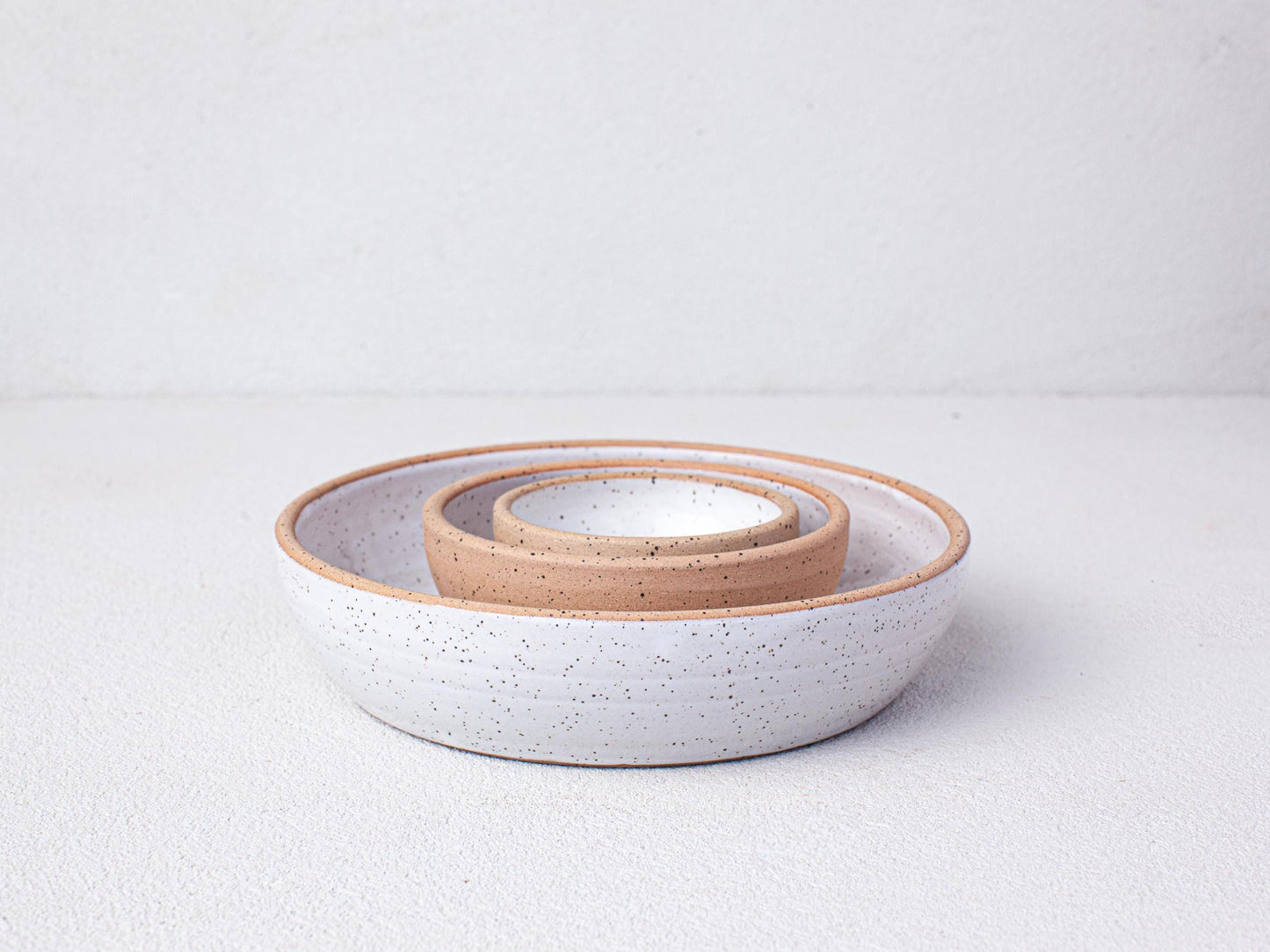 Speckled White 8" Dinner Bowl