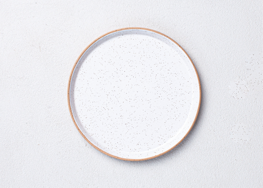 Speckled White 10" Dinner Plate