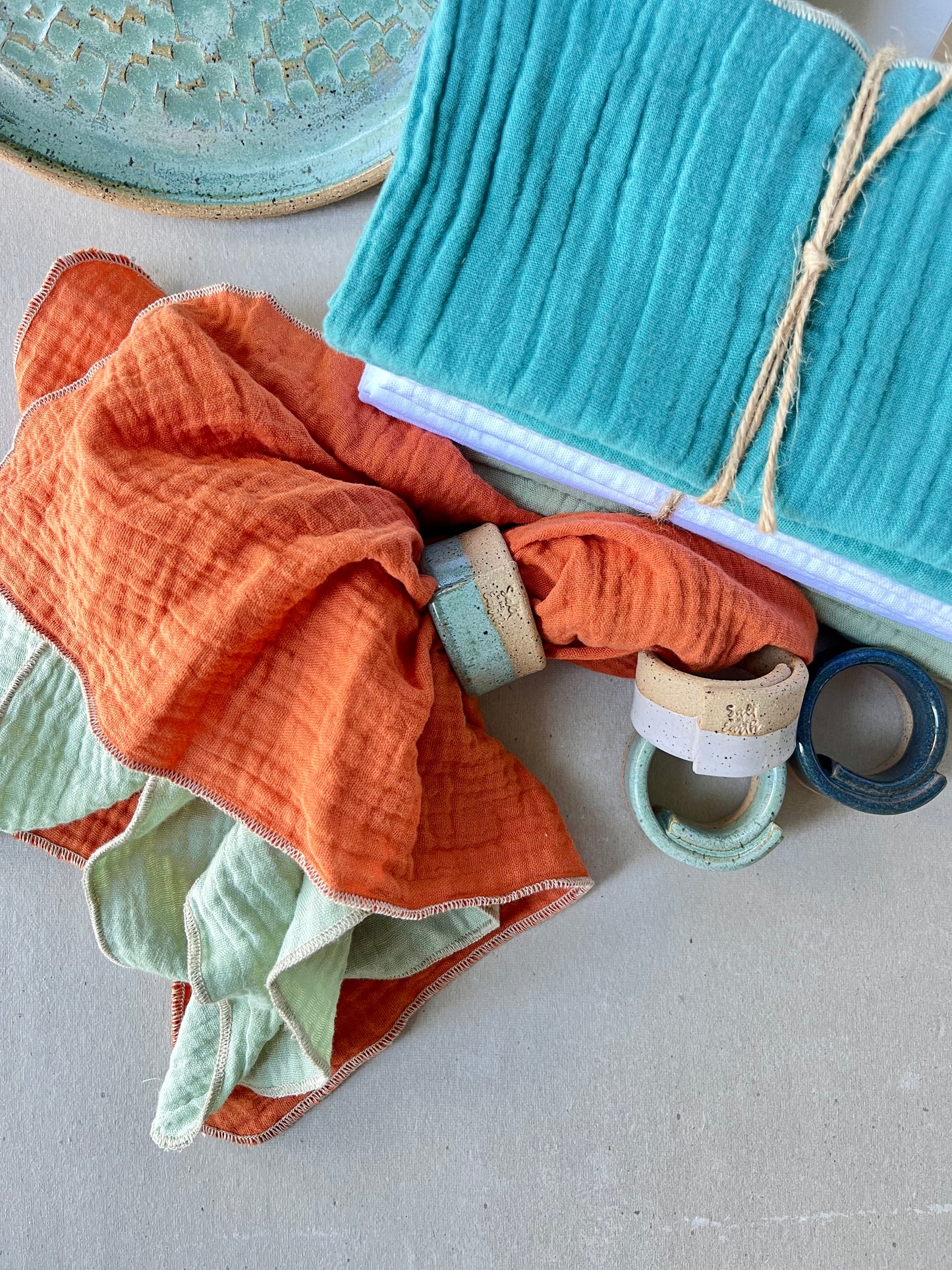 Sage Cotton Napkins - set of 4