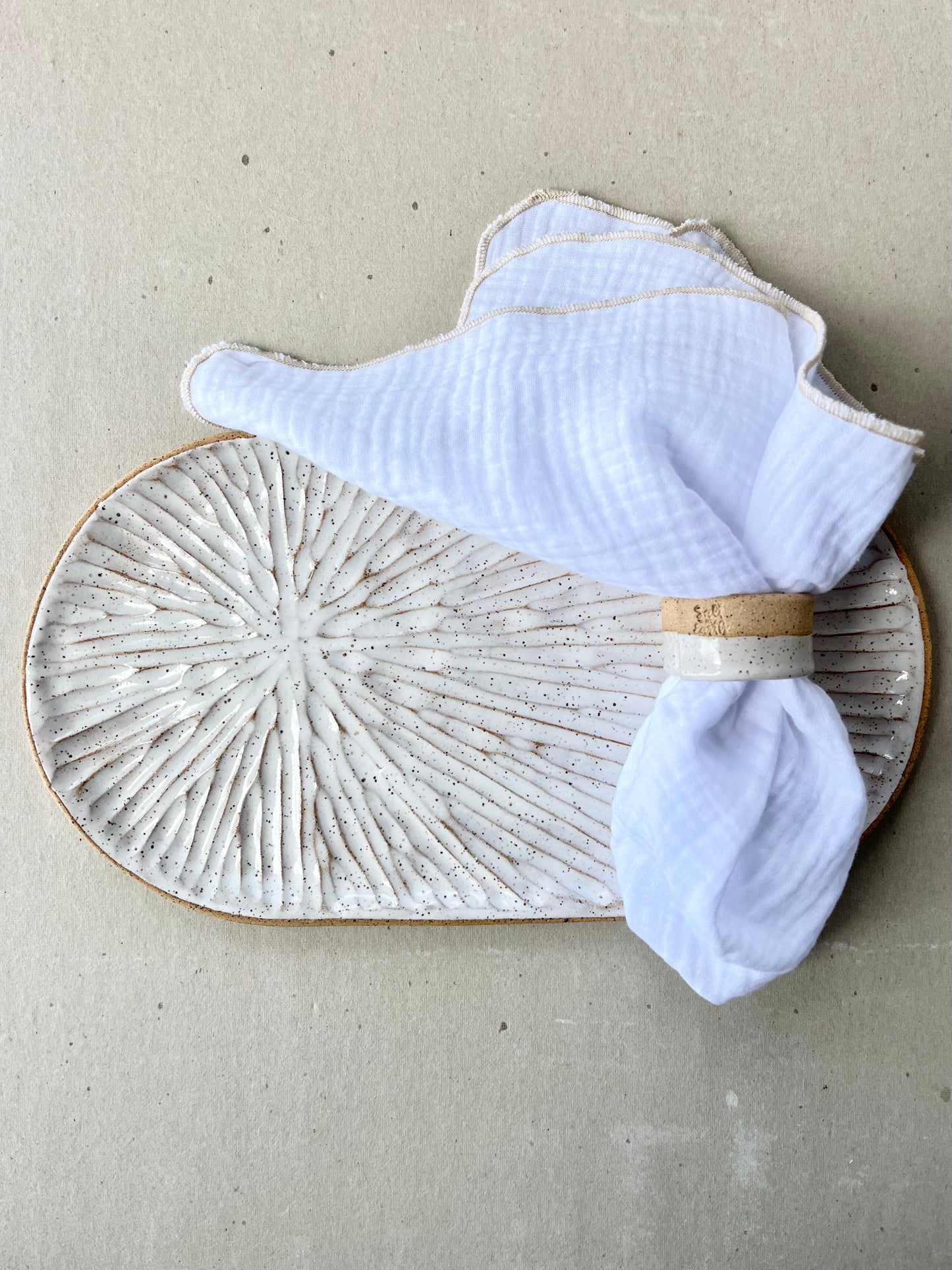 White Cotton Napkins - set of 4