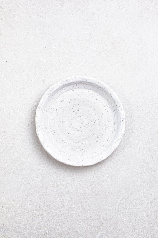 Speckled White Pie Plate