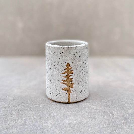 Single Pine Tumbler in White