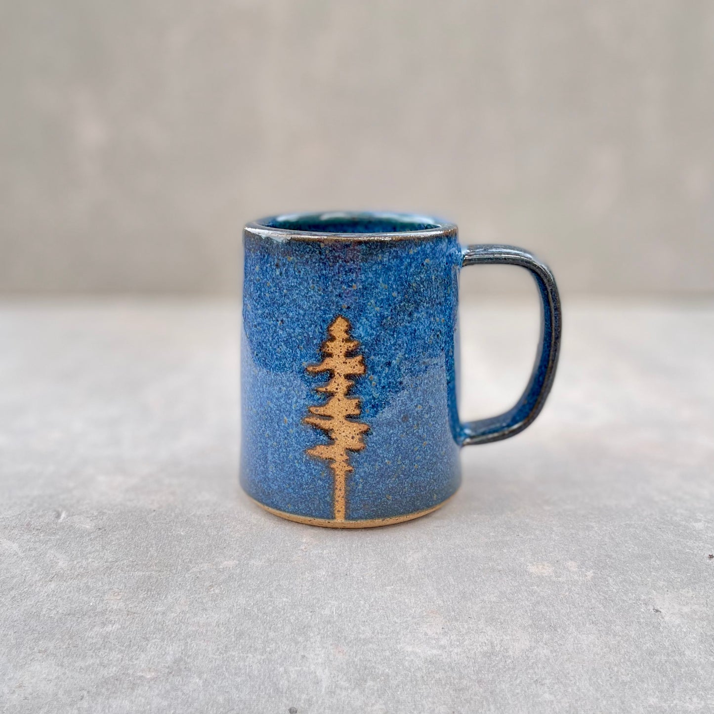 Single Pine Mug in Blue