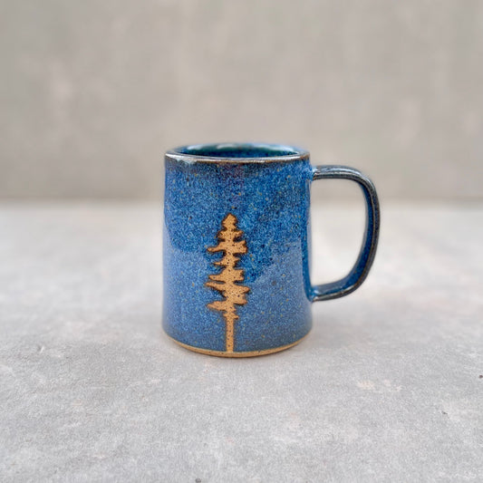 Single Pine Mug in Blue