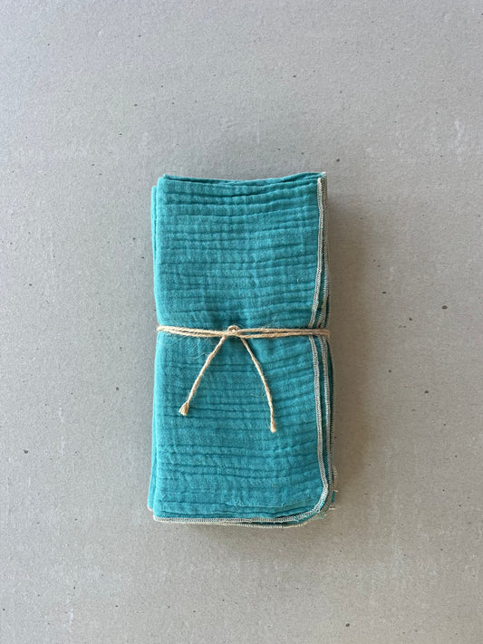 Blue Cotton Napkins - set of 4