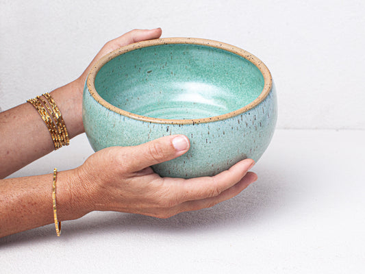 Turquoise Every Day Pottery Serving Bowl