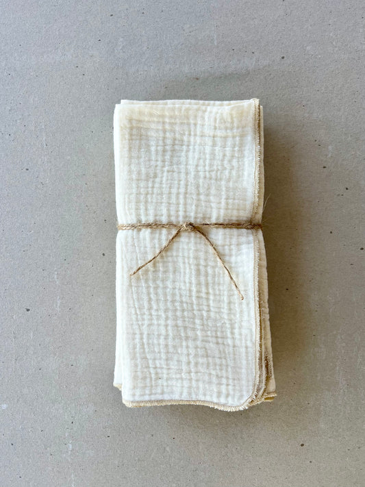 Cream Cotton Napkins - set of 4