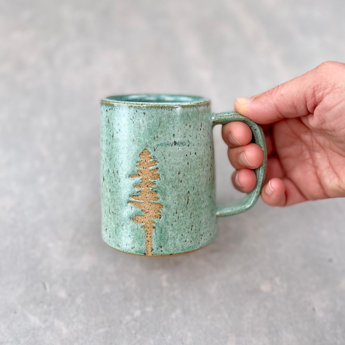 Single Pine Mug in Turquoise