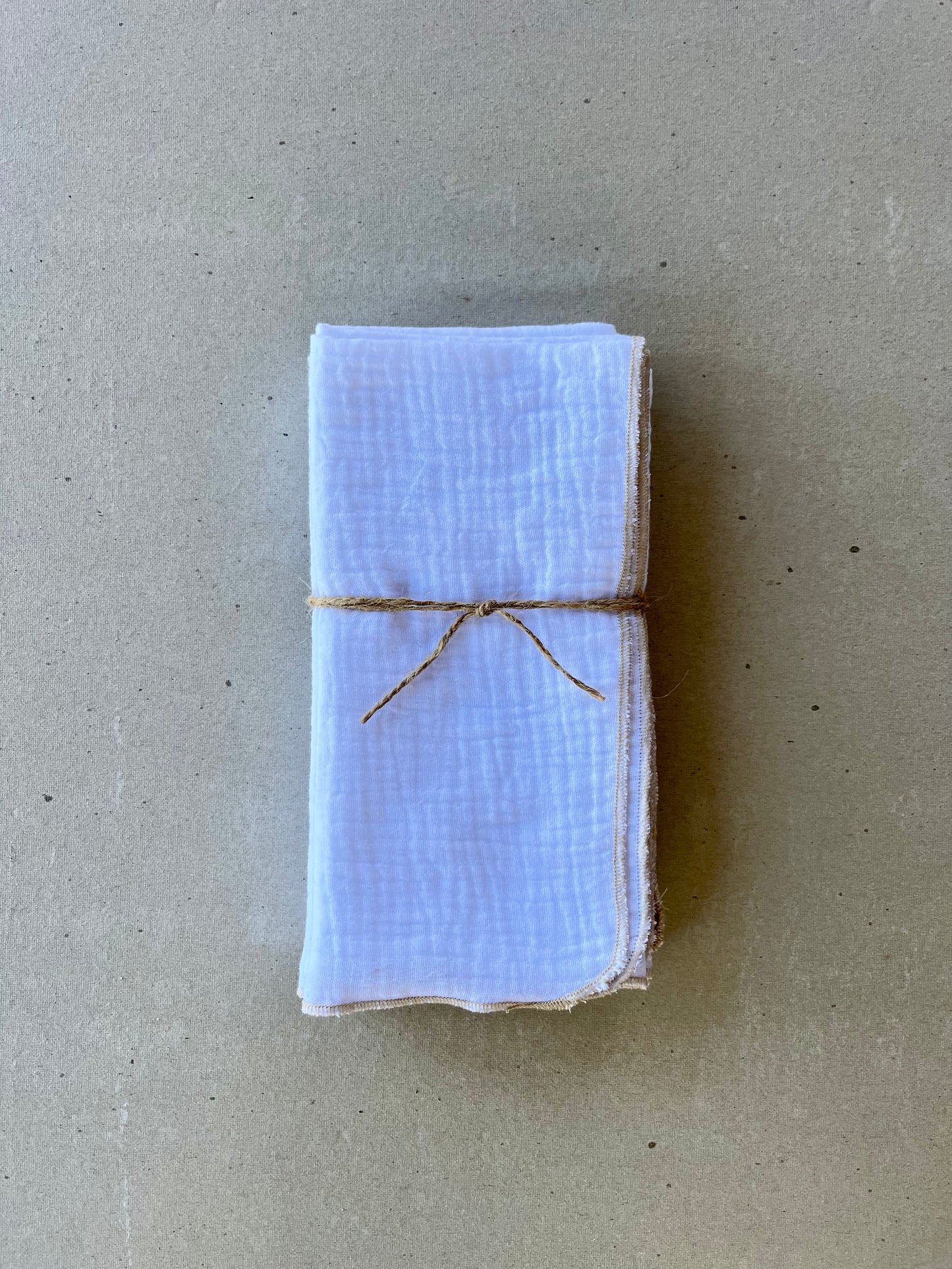 White Cotton Napkins - set of 4