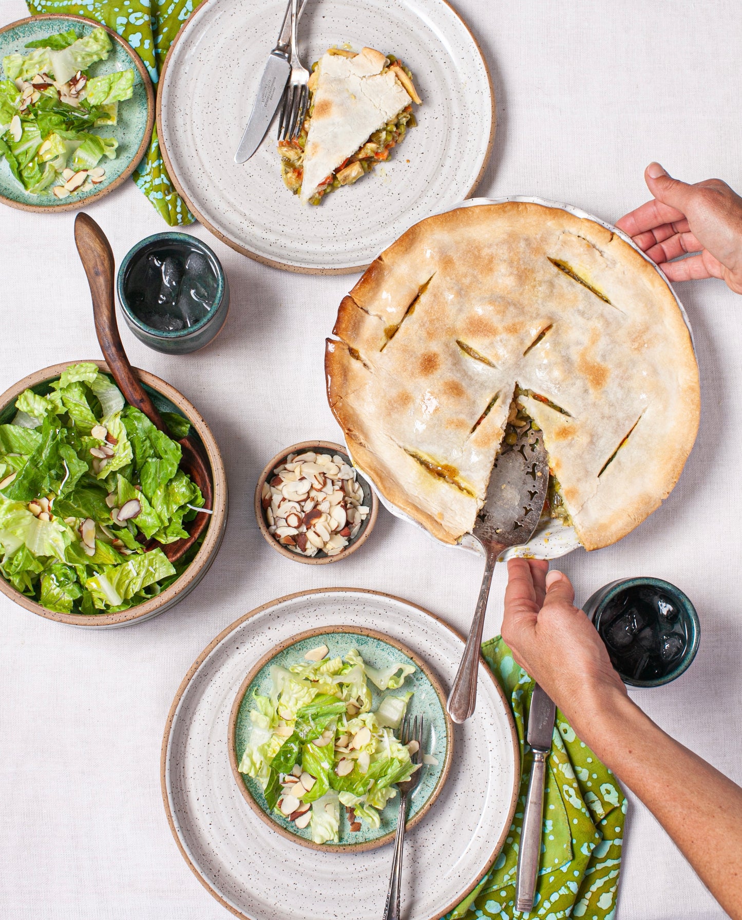 Speckled White Pie Plate