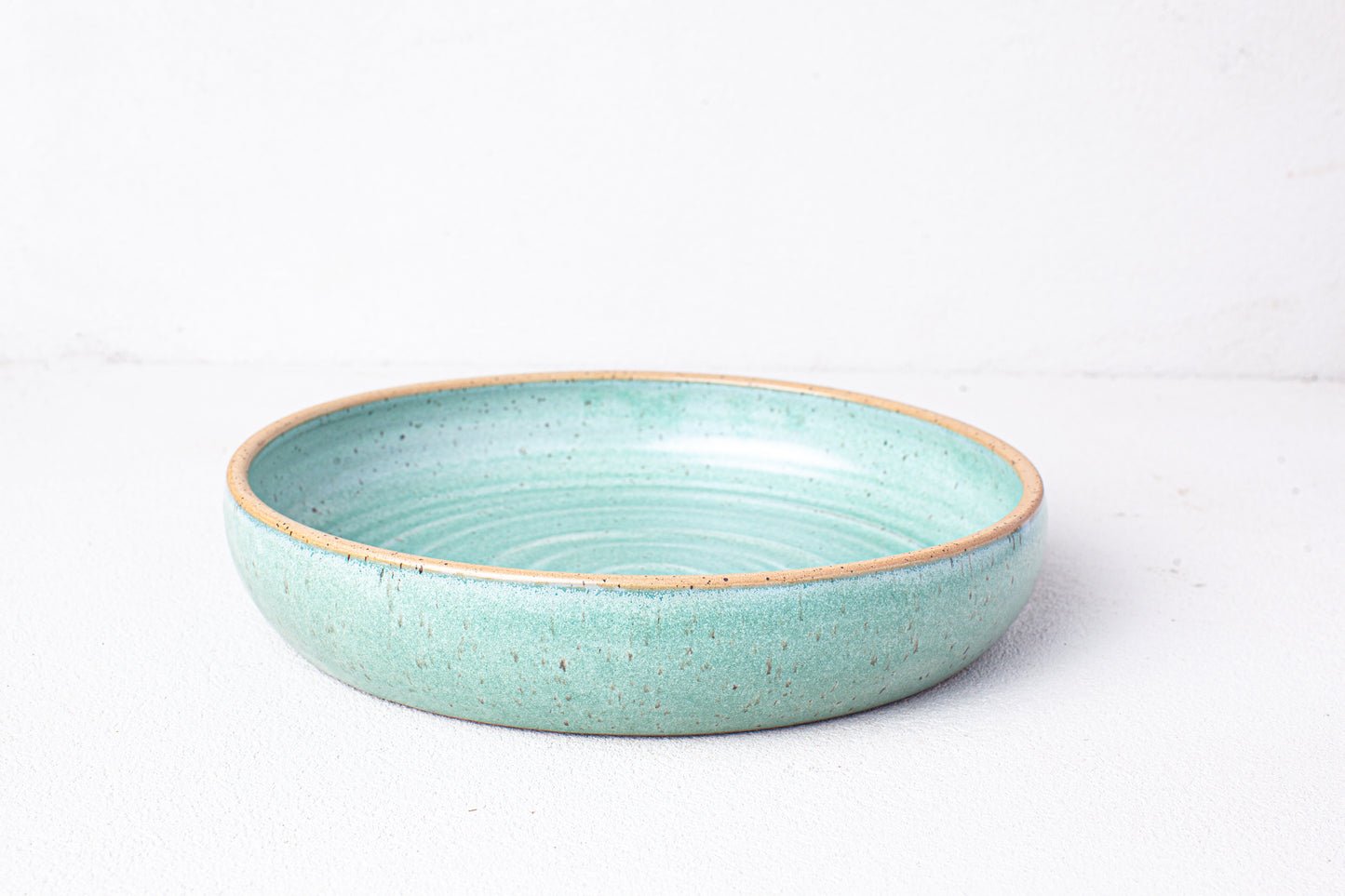 Turquoise Large Shallow Serving Bowl