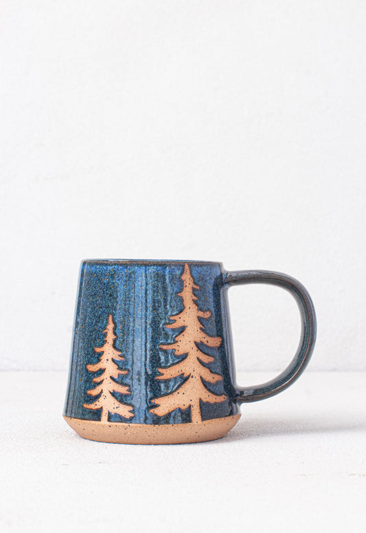 Evergreen Tree Mug - Blue