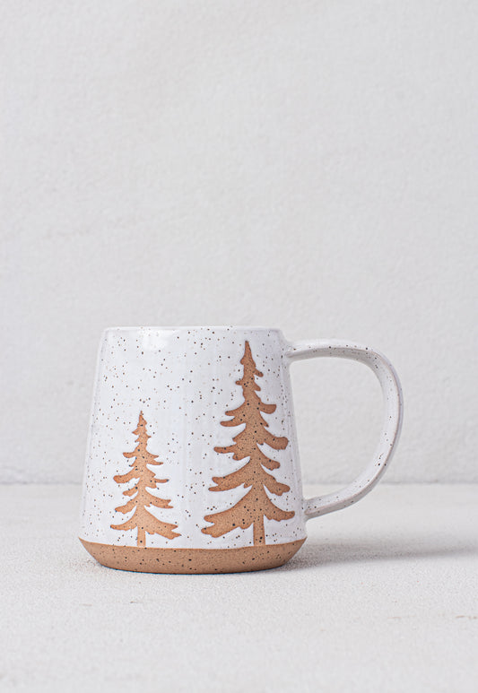 Evergreen Tree Mug - White