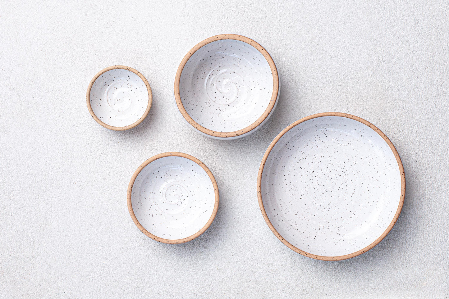 Speckled White Dipping Bowl